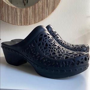 Dansko slip on black clog